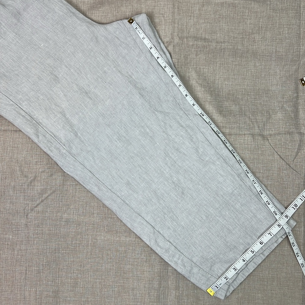 J.Jill New Women’s Large Pull-on Linen Pockets Cropped Lightweight Pant - Picture 9 of 9